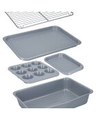 Set de Plats de Cuisson Empilables gris - 22.8x35.5x1.2 cm