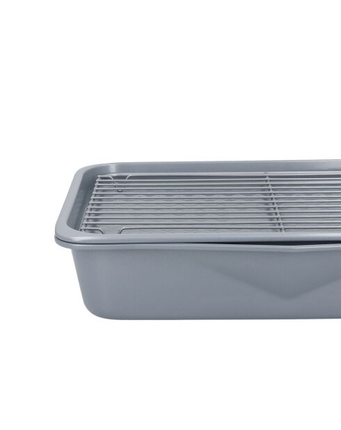 Set de Plats de Cuisson Empilables gris - 22.8x35.5x1.2 cm