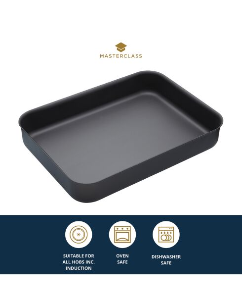 Plateau de cuisson noir - 42x32x6.6 cm