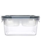 Boîte de conservation des aliments transparente - 15x15x8 cm