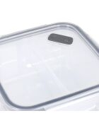Boîte de conservation des aliments transparente - 15x15x8 cm