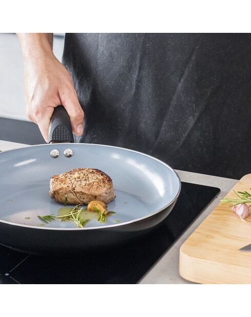 Poêle à frire à induction noire - D.30 cm