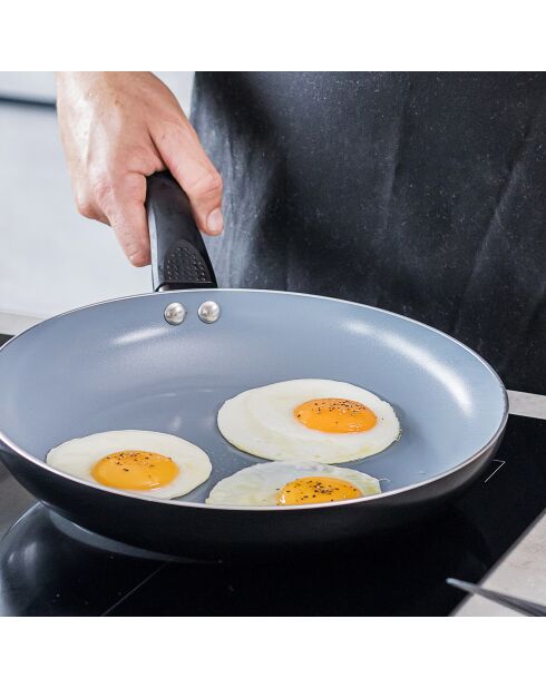 Poêle à frire à induction noire - D.30 cm