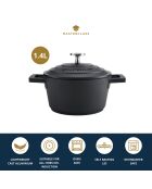 Cocotte avec Couvercle noire - 1,4 L