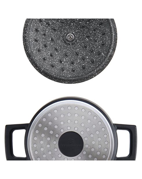 Cocotte avec Couvercle noire - 1,4 L