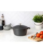 Cocotte avec Couvercle noire  - 2,5 L