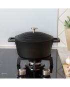 Cocotte avec Couvercle noire  - 2,5 L