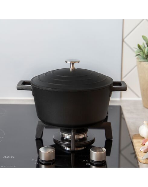 Cocotte avec Couvercle noire  - 2,5 L