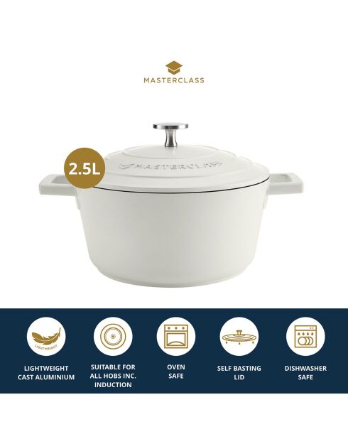 Cocotte avec Couvercle crème - 2,5 L