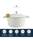 Cocotte moyenne avec couvercle crème - 4 L