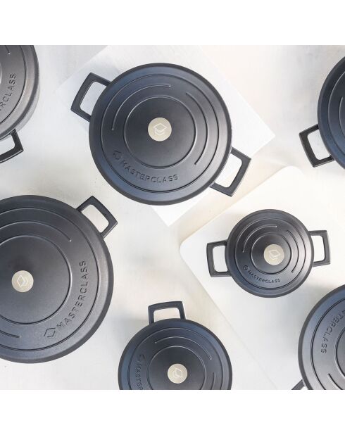 Cocotte avec Couvercle noire - 2,5 L