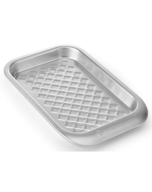 Petite plaque à pâtisserie Recycled Aluminium argentée - 24.1x15.1x2 cm