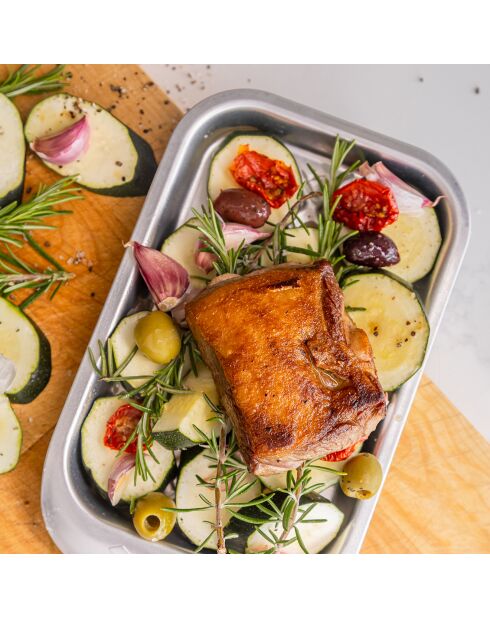 Petite plaque à pâtisserie Recycled Aluminium argentée - 24.1x15.1x2 cm