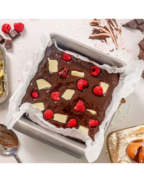 Plat à gâteauxcarré Recycled Aluminium argenté - 24.1x22.3x5.7 cm