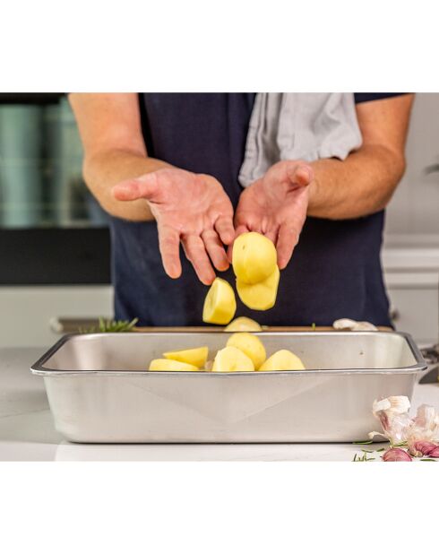 Plat à rôtir Recycled Aluminium argenté - 40.5x29x8 cm