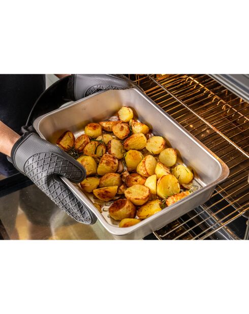 Plat à rôtir Recycled Aluminium argenté - 40.5x29x8 cm