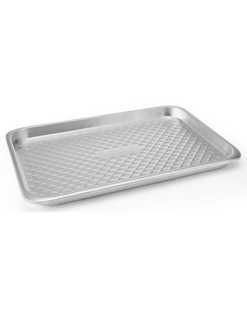 Grand plateau de cuisson Recycled Aluminium argenté - 42x27.1x2.3 cm