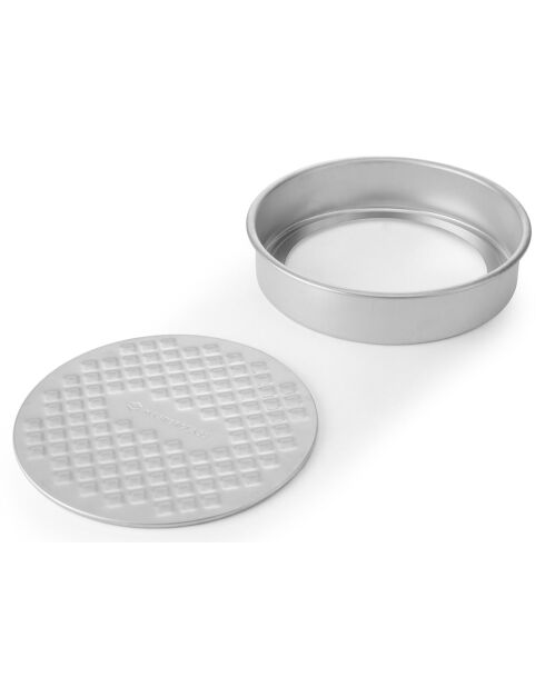 Moule rond Recycled Aluminium argenté - D.21 cm