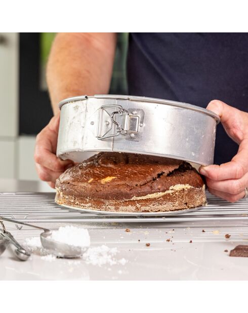 Plat à gâteaux argenté - D.21 cm