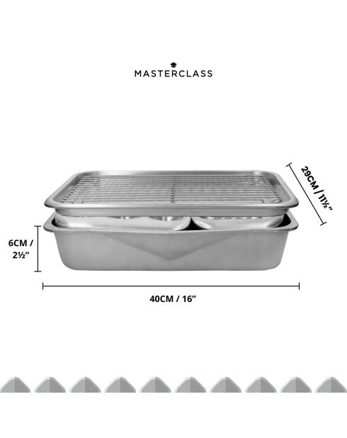 Batterie de cuisine Recycled Aluminium argentée - 5 Pièces - 40.3x29x9 cm