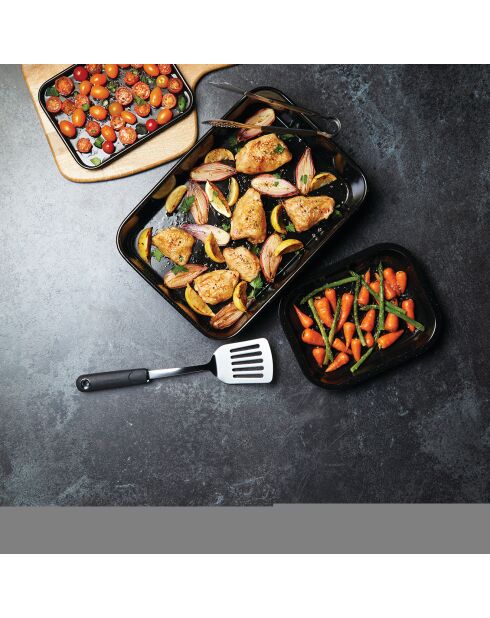 Plat de cuisson noir - 34x26x7 cm