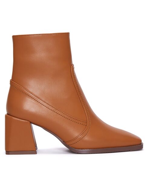 Bottines Valentine marron - Talon 7 cm