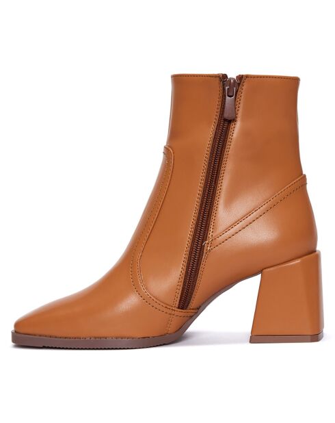 Bottines Valentine marron - Talon 7 cm