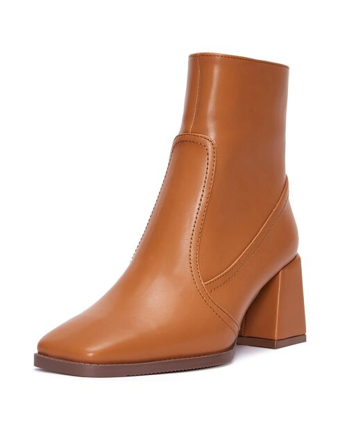 Bottines Valentine marron - Talon 7 cm