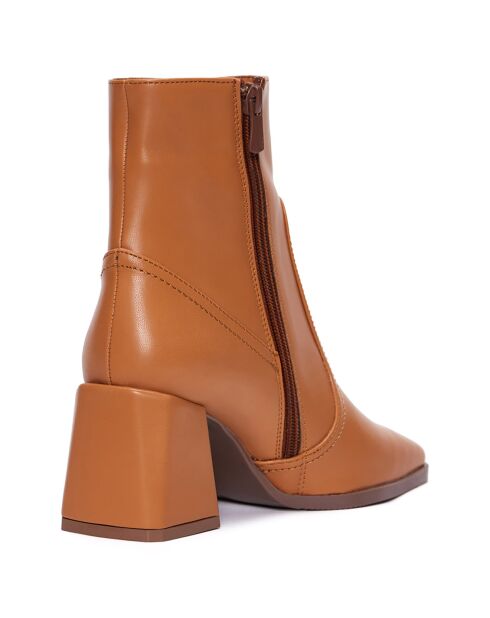 Bottines Valentine marron - Talon 7 cm