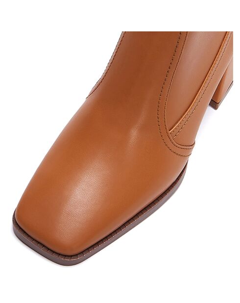 Bottines Valentine marron - Talon 7 cm