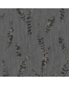 Papier peint Panama Eucalyptus Noir - 53 x 1005 cm