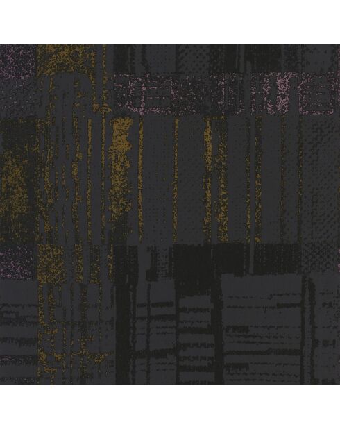 Papier peint Ohio Tartan Jaune/Rose/Noir - 53 x 1005 cm