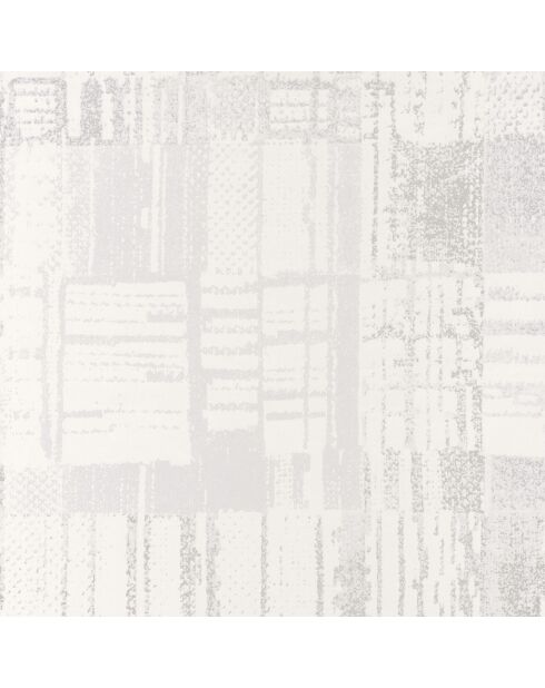 Papier peint Ohio Tartan Gris/Blanc - 53 x 1005 cm