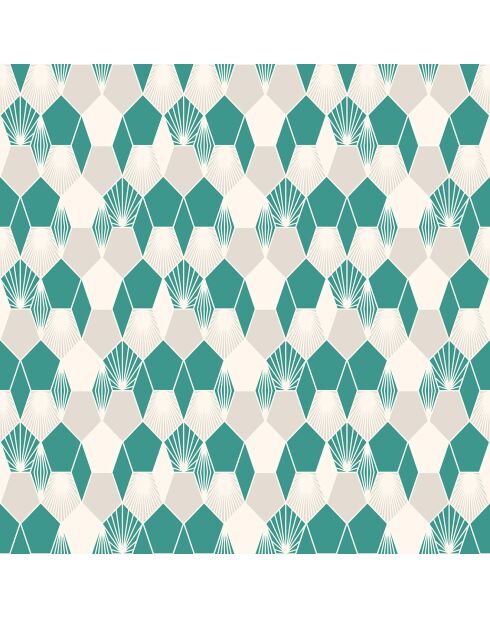 Papier peint Jungle Hamac Vert Emeraude - 53 x 1005 cm