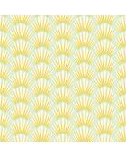 Papier peint Jungle Canopee Jaune/Mint - 53 x 1005 cm