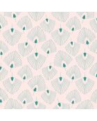 Papier peint Jungle Evenr Ails Vert Emeraude/Rose - 53 x 1005 cm