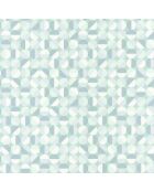 Papier peint Spaces Curves Mint Bleu Gris - 53 x 1005 cm