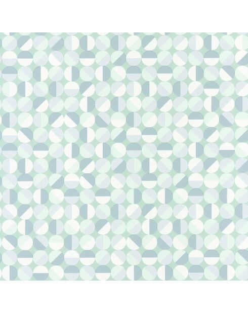 Papier peint Spaces Curves Mint Bleu Gris - 53 x 1005 cm