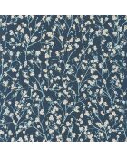 Papier peint Hanami Sakura Gris Anthracite/Bleu Clair/Gold - 53 x 1005 cm