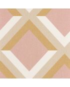 Papier peint Groove Ocre Rose Blanc - 53 x 1005 cm