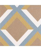 Papier peint Groove Bleu Gris Ocre Terracotta - 53 x 1005 cm
