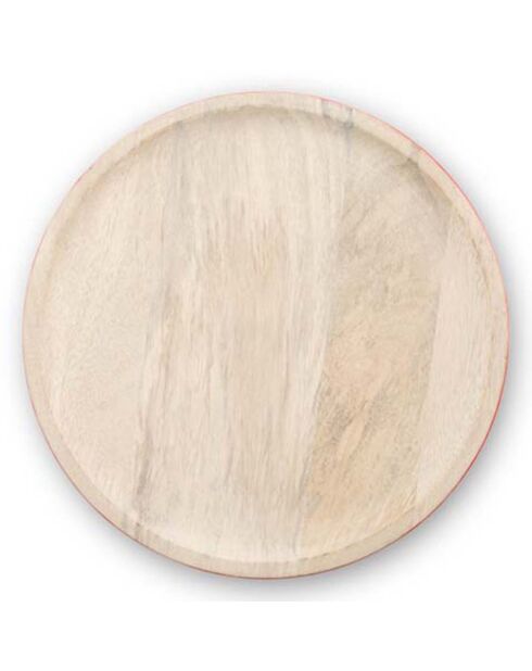 Plato de madera esmaltado rojo Blushing Birds - 30x30 cm