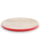 Plato de madera esmaltado rojo Blushing Birds - 30x30 cm