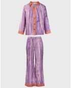 Pyjama 100% Soie Tokyo Bambou violet