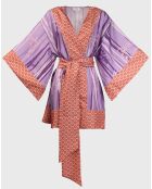 Kimono 100% Soie Osaka Bambou violet