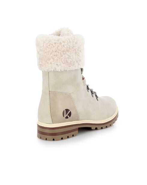 Bottines fourrées Thea écrues