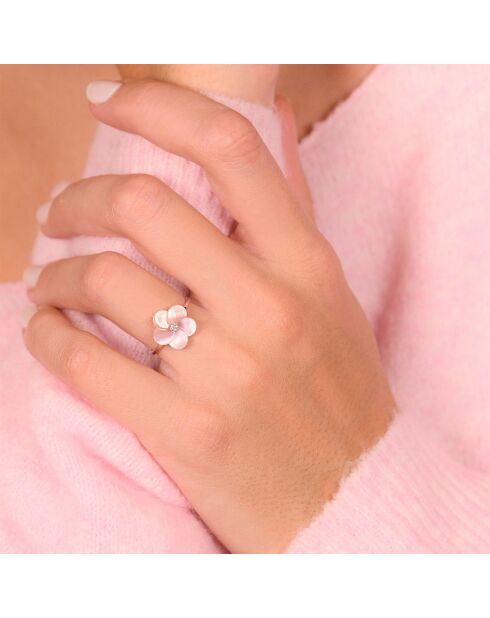 Bague Tamaris Diamants 0.02 ct ct Nacre rose or blanc