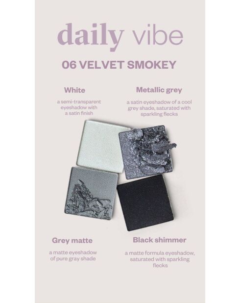 Vegan Daily Vibes Lidschatten-Palette — Velvet Smokey — 5,5 g — PAESE