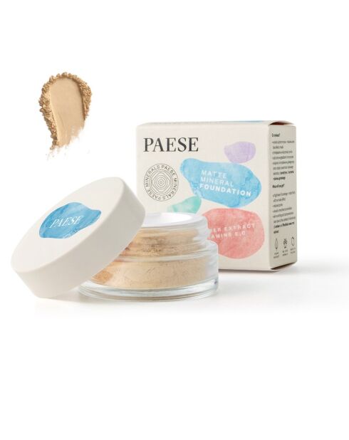 Fond de teint minéral matifiant Minerals vegan104W honey - 7g