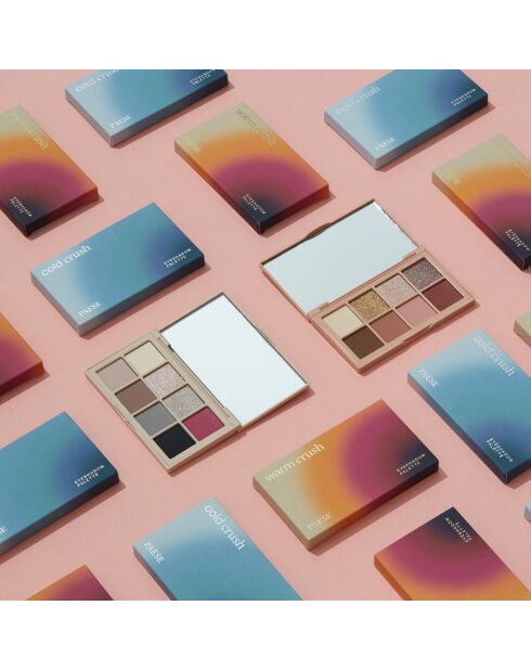 Palette d'ombres à paupières Cold Crush 8 couleurs vegan - 11 g